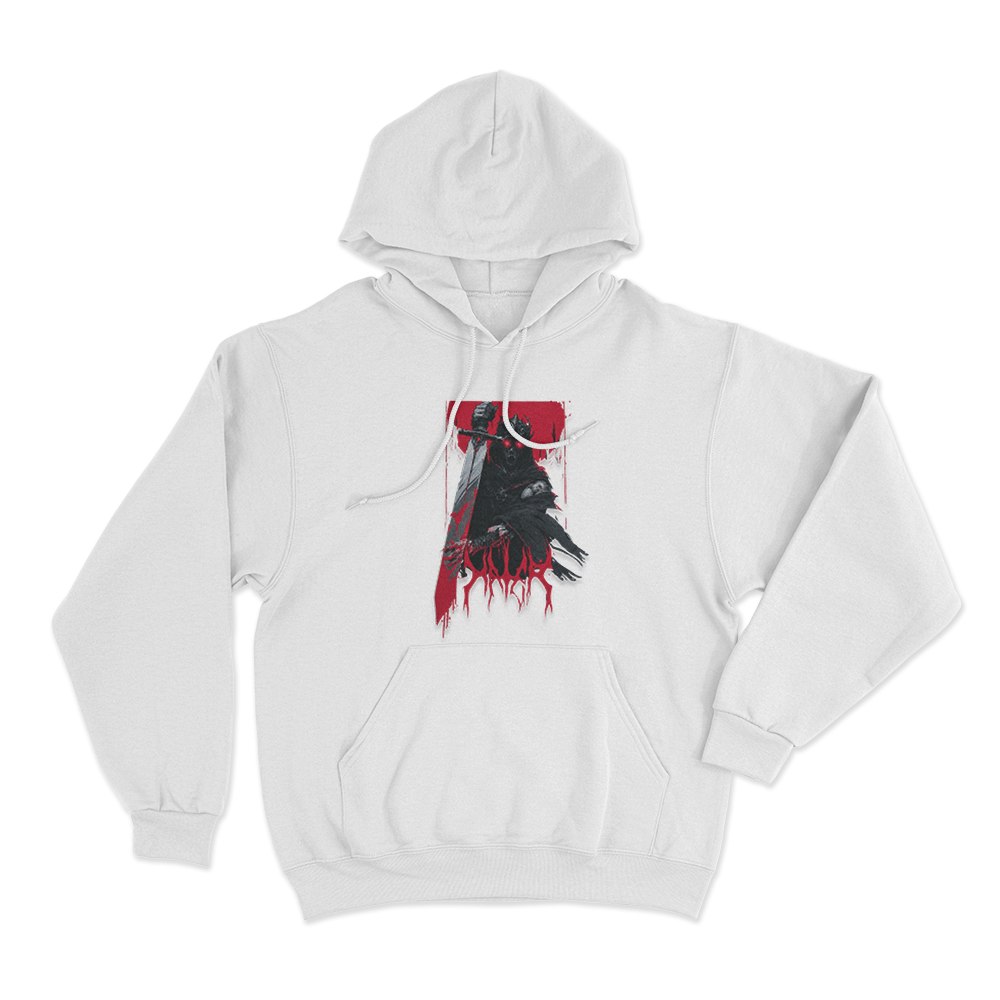 Cursed King Warrior Unisex Hoodie White Cursed King Warrior Unisex Hoodie White