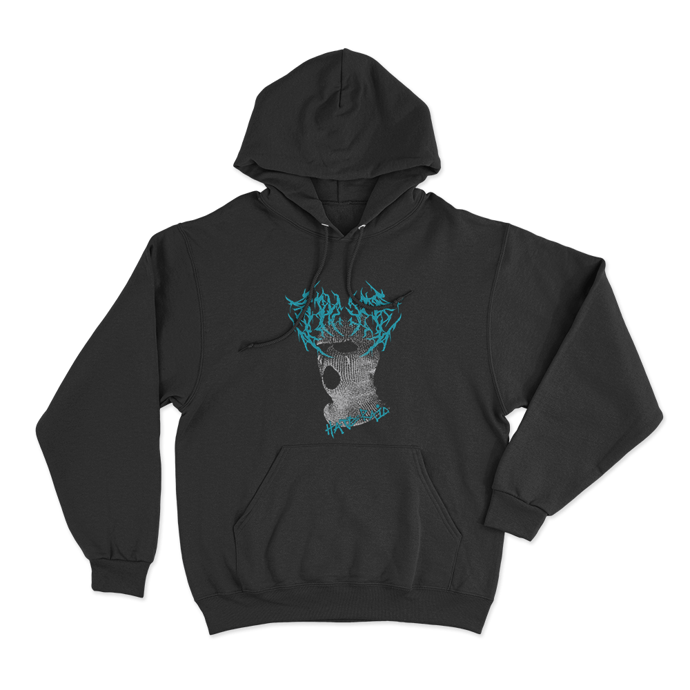 Hate Raid Balaclava Unisex Hoodie Black Hate Raid Balaclava Unisex Hoodie Black