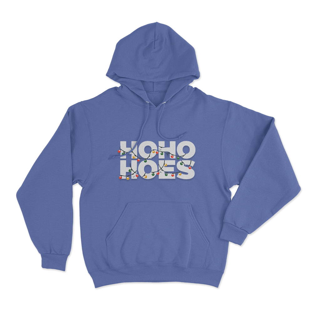 Ho Ho Hoes Unisex Hoodie Blue Ho Ho Hoes Unisex Hoodie Blue