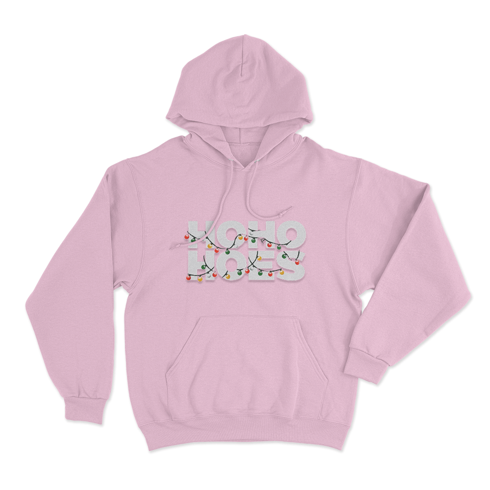 Ho Ho Hoes Unisex Hoodie Pink Ho Ho Hoes Unisex Hoodie Pink