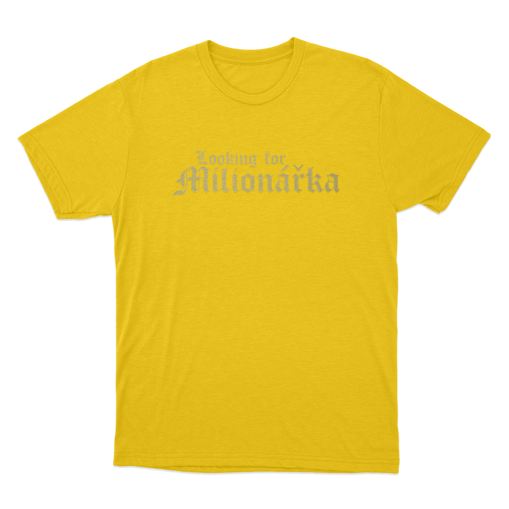 Looking For Milionářka Unisex T Shirt Yellow Looking For Milionarka Unisex T Shirt Yellow
