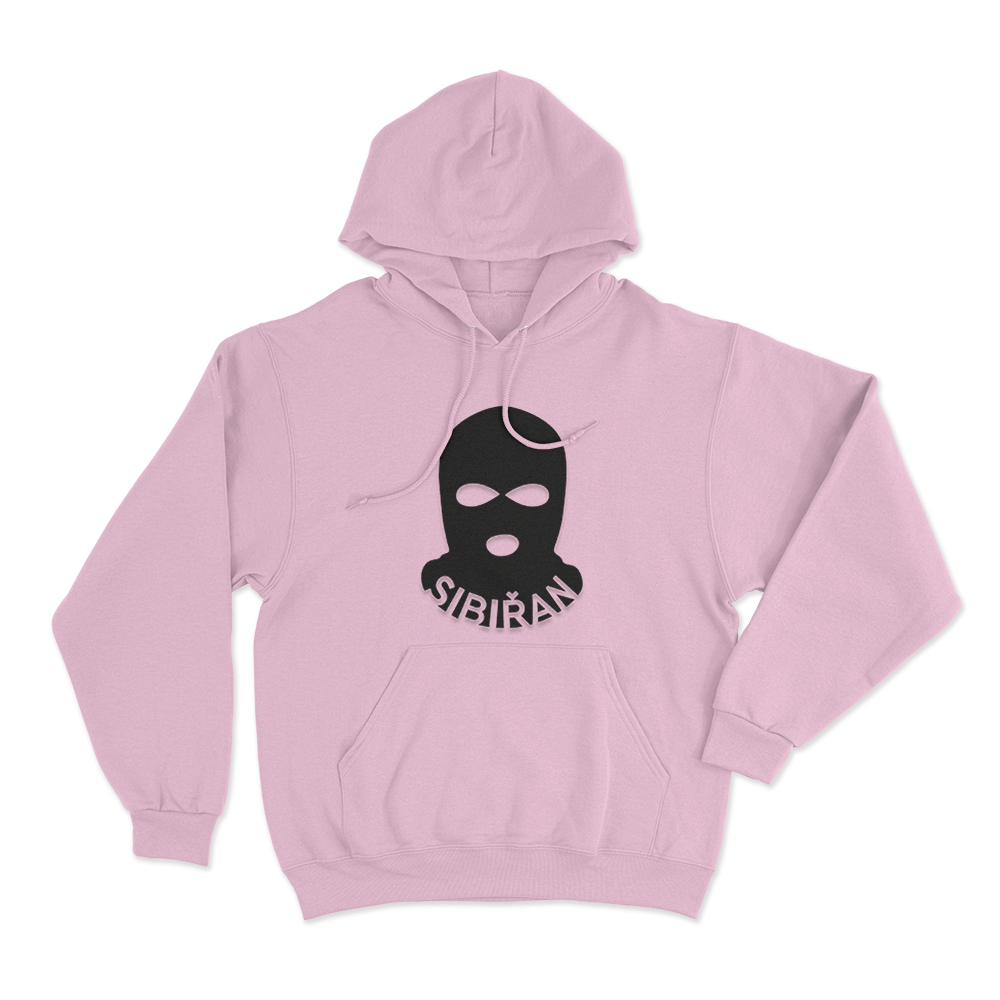 Sibiřan Balaclava Logo Unisex Hoodie Pink Sibiran Balaclava Logo Unisex Hoodie Pink