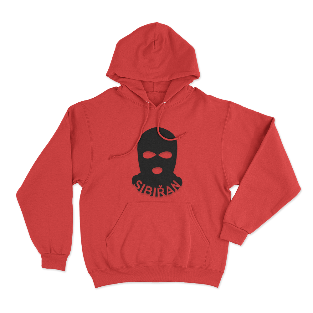 Sibiřan Balaclava Logo Unisex Hoodie Red Sibiran Balaclava Logo Unisex Hoodie Red