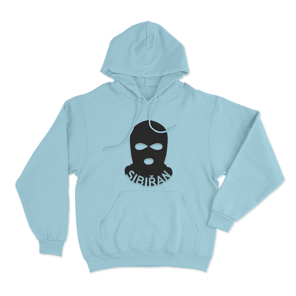 Sibiřan Balaclava Logo Unisex Hoodie Sky Blue Sibiran Balaclava Logo Unisex Hoodie Sky Blue