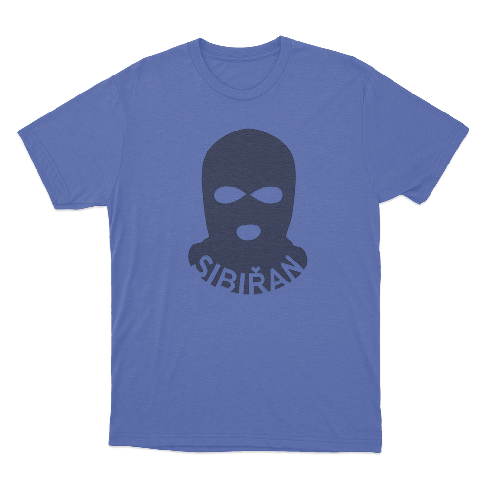 Sibiřan Balaclava Logo Unisex T Shirt Blue Sibiran Balaclava Logo Unisex T Shirt Blue