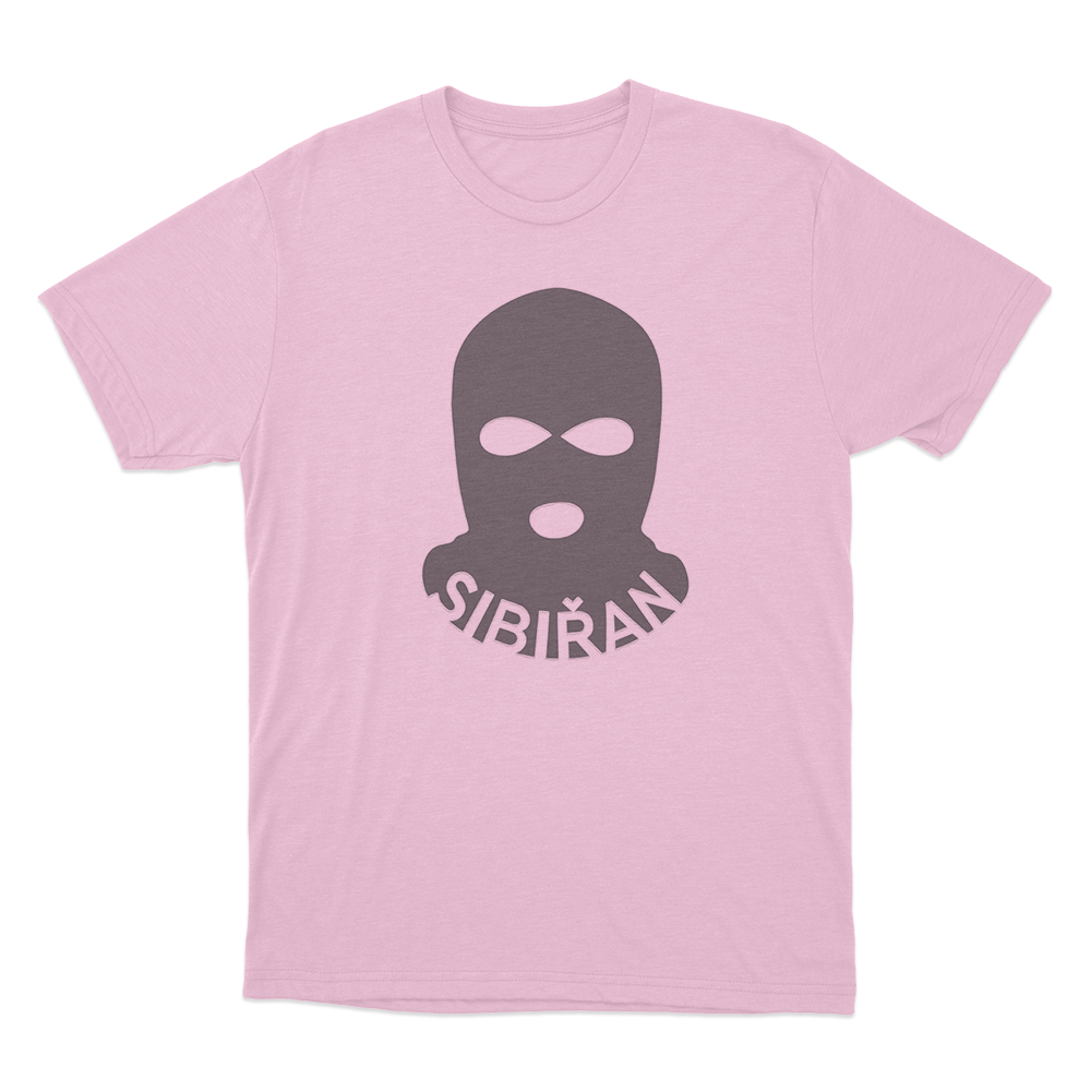 Sibiřan Balaclava Logo Unisex T Shirt Pink Sibiran Balaclava Logo Unisex T Shirt Pink