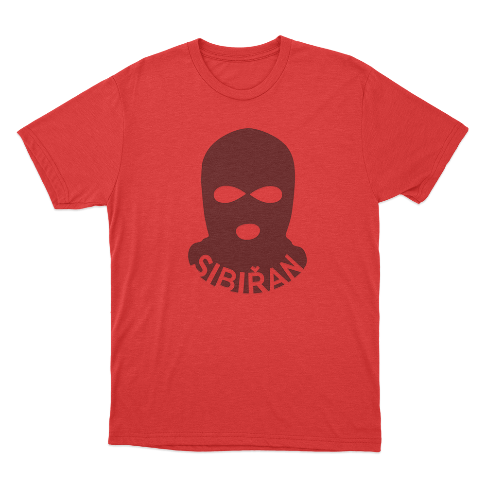 Sibiřan Balaclava Logo Unisex T Shirt Red Sibiran Balaclava Logo Unisex T Shirt Red