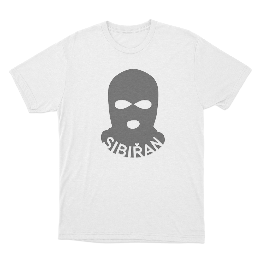 Sibiřan Balaclava Logo Unisex T Shirt White Sibiran Balaclava Logo Unisex T Shirt White