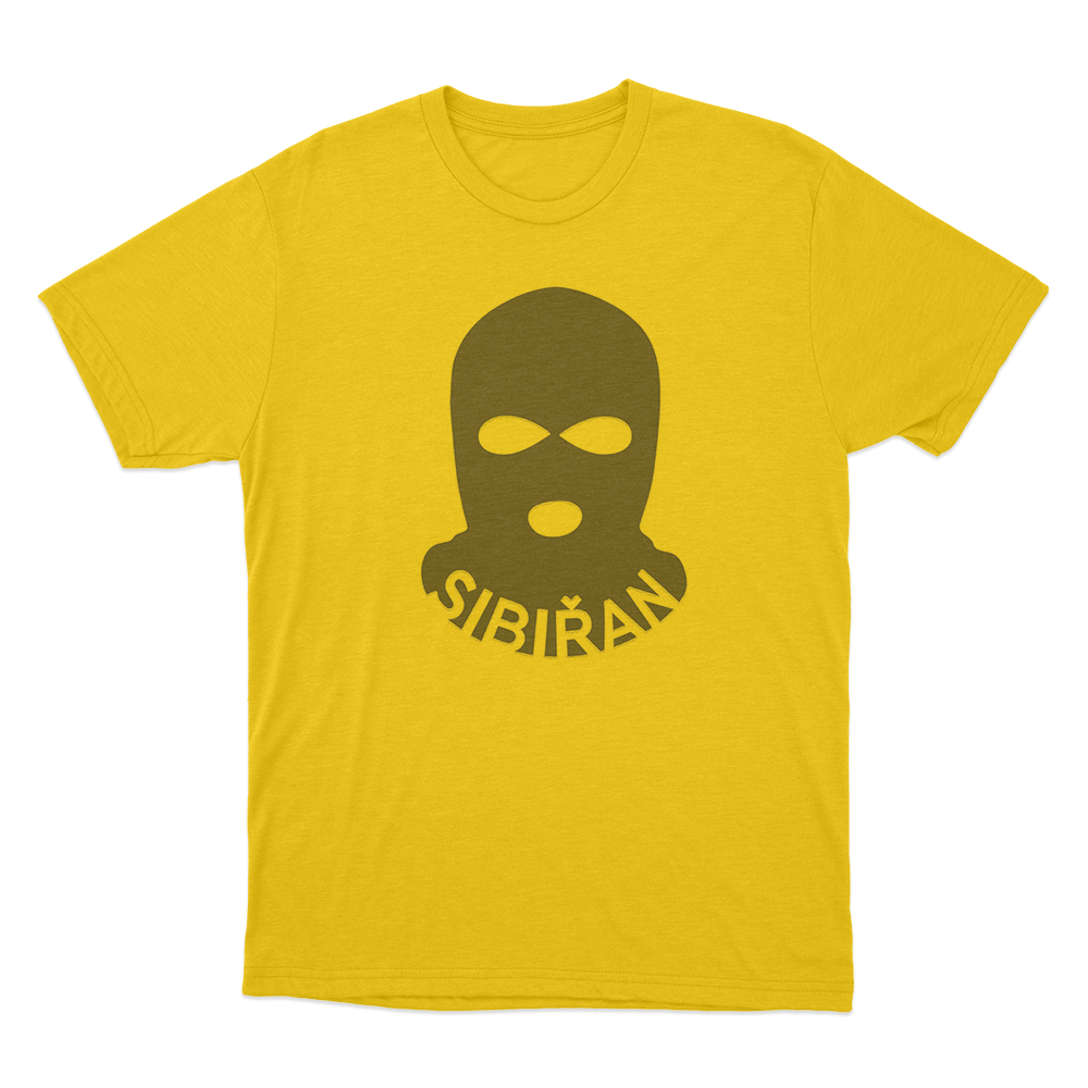 Sibiřan Balaclava Logo Unisex T Shirt Yellow Sibiran Balaclava Logo Unisex T Shirt Yellow