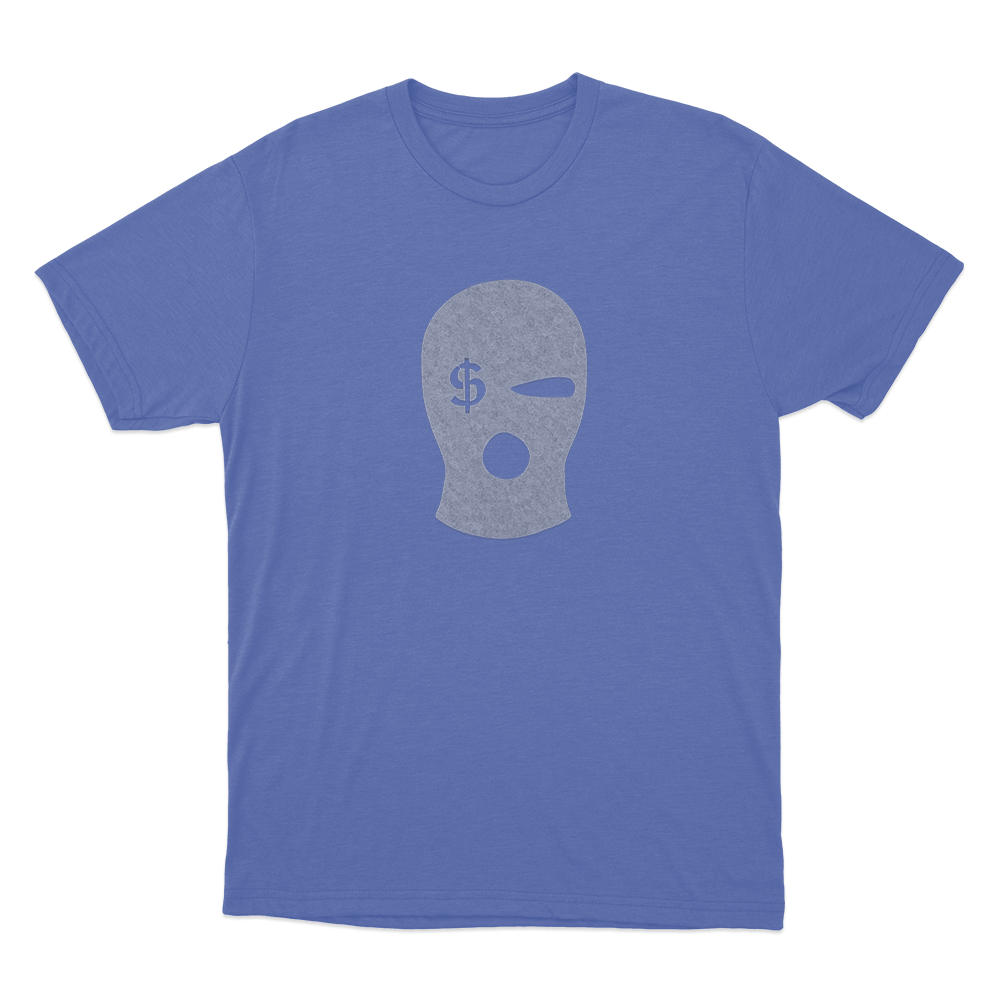 Sibiran Dollar Balaclava Mask Logo Unisex T Shirt Blue Sibiran Dollar Balaclava Mask Logo Unisex T Shirt Blue