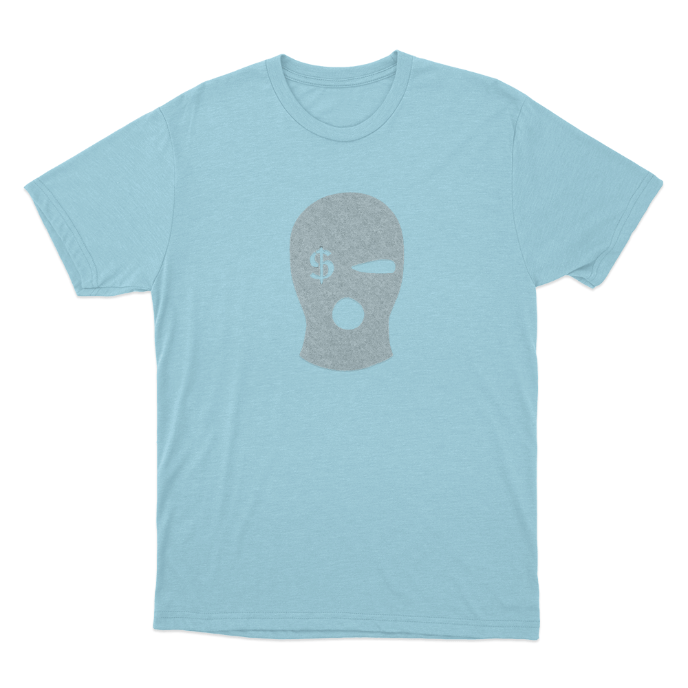 Sibiran Dollar Balaclava Mask Logo Unisex T Shirt Sky Blue Sibiran Dollar Balaclava Mask Logo Unisex T Shirt Sky Blue