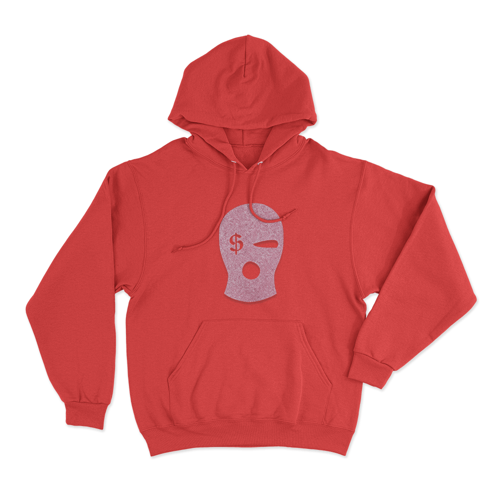 Sibiran Dollar Balaclava Mask Unisex Hoodie Red Sibiran Dollar Balaclava Mask Unisex Hoodie Red